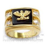 Brass ring with cubic zirconium  picture
